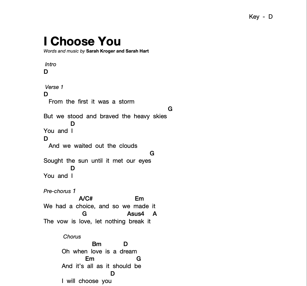 I Choose You (Digital Download)