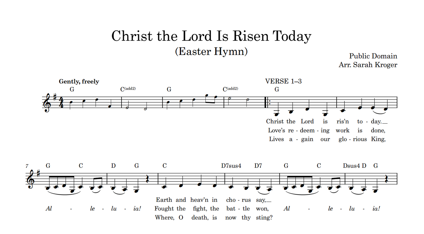 "Hymns: Easter" Sheet Music Collection