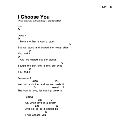 I Choose You (Digital Download)