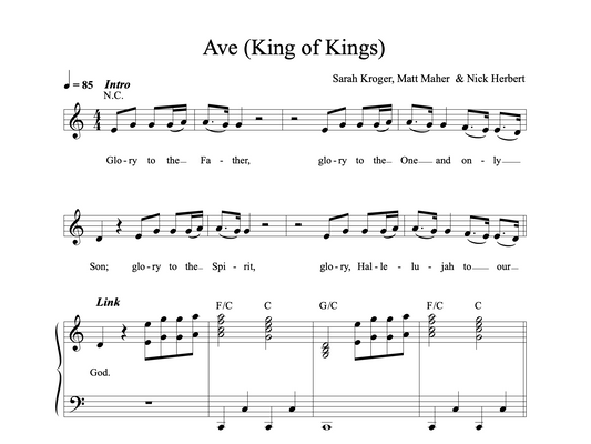 "Ave (King of Kings)" Sheet Music