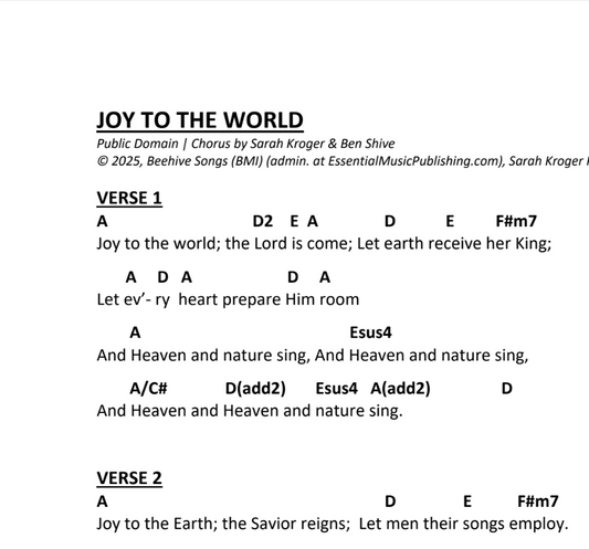"Joy To The World" Sheet Music