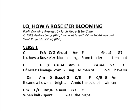 Lo, How a Rose E'er Blooming Sheet Music