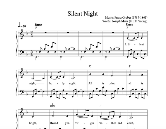 "Silent Night" Sheet Music